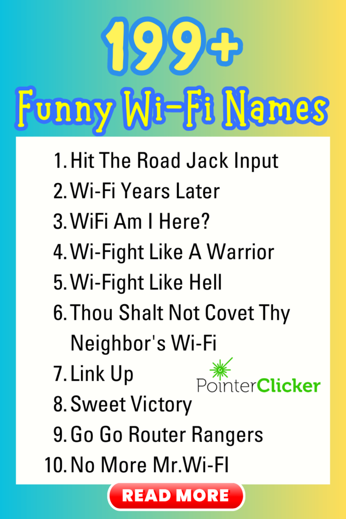 199+ funny wifi names [1-10]