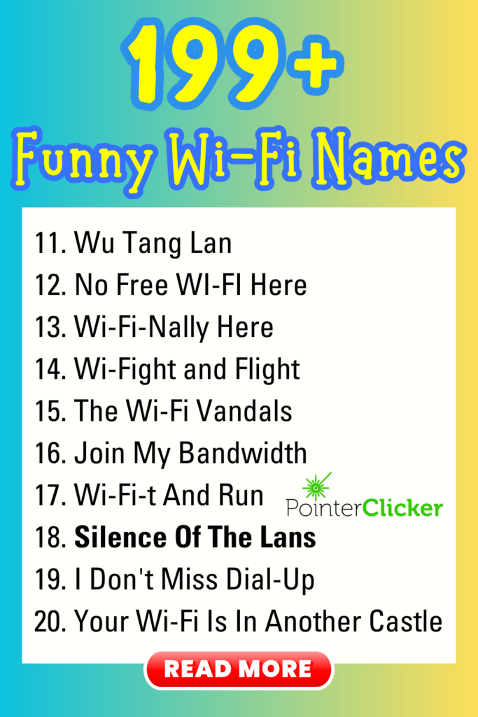 199+ funny wifi names [11-20]