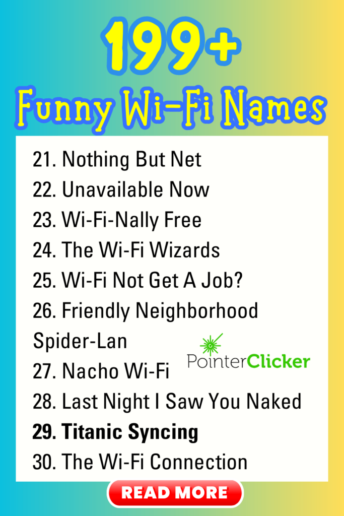 199+ funny wifi names [21-30]