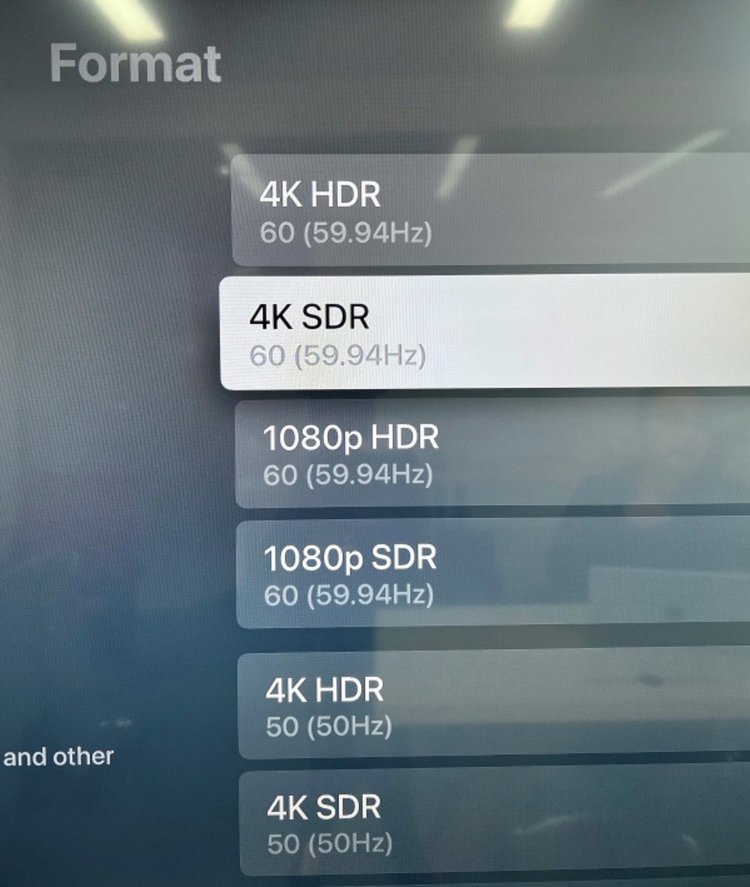 Change the Format from HDR to any SDR format