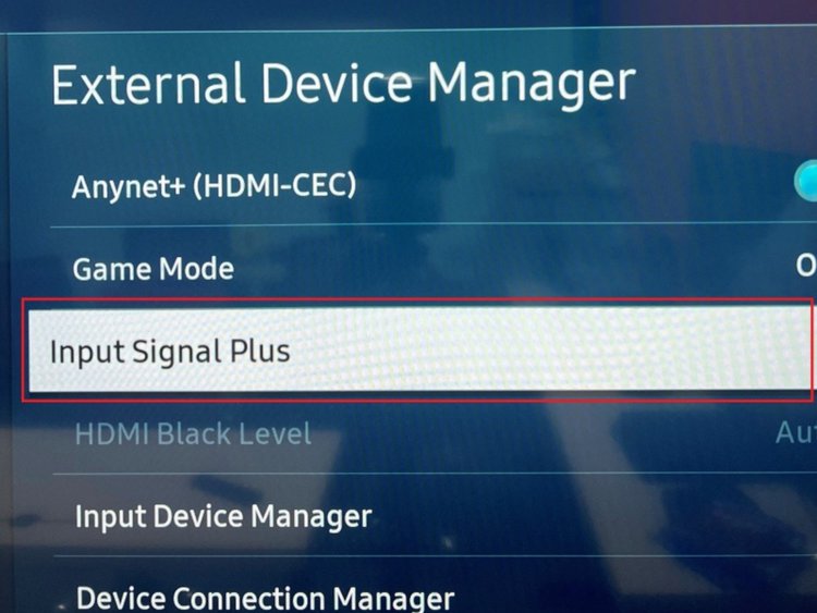Click on Input Signal Plus in External Device Manager