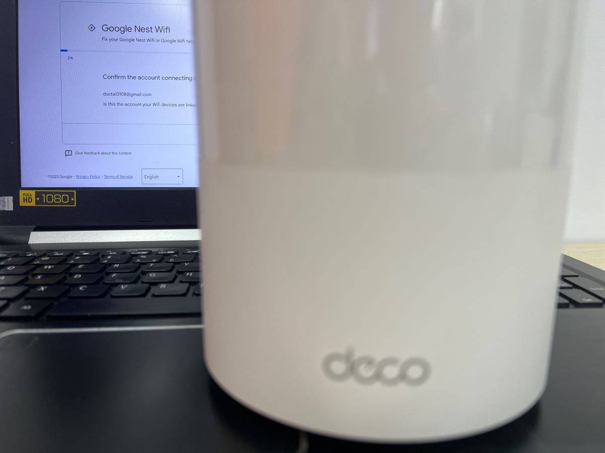 Deco Mesh Wi-Fi speed is testing with Google Nest Wi-Fi