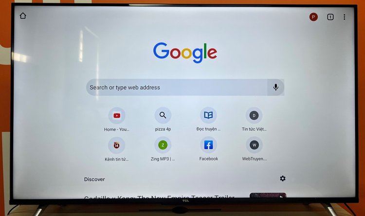 Google Home screen on TCL TV