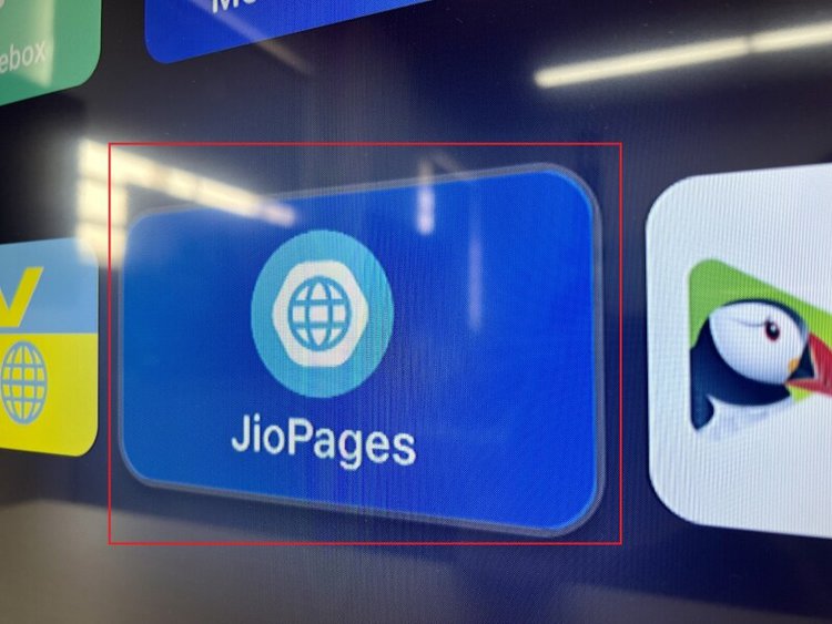 JioPages web browser on TCL TV