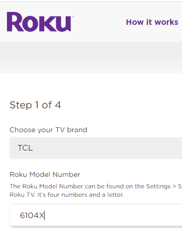 Roku model number 6104X
