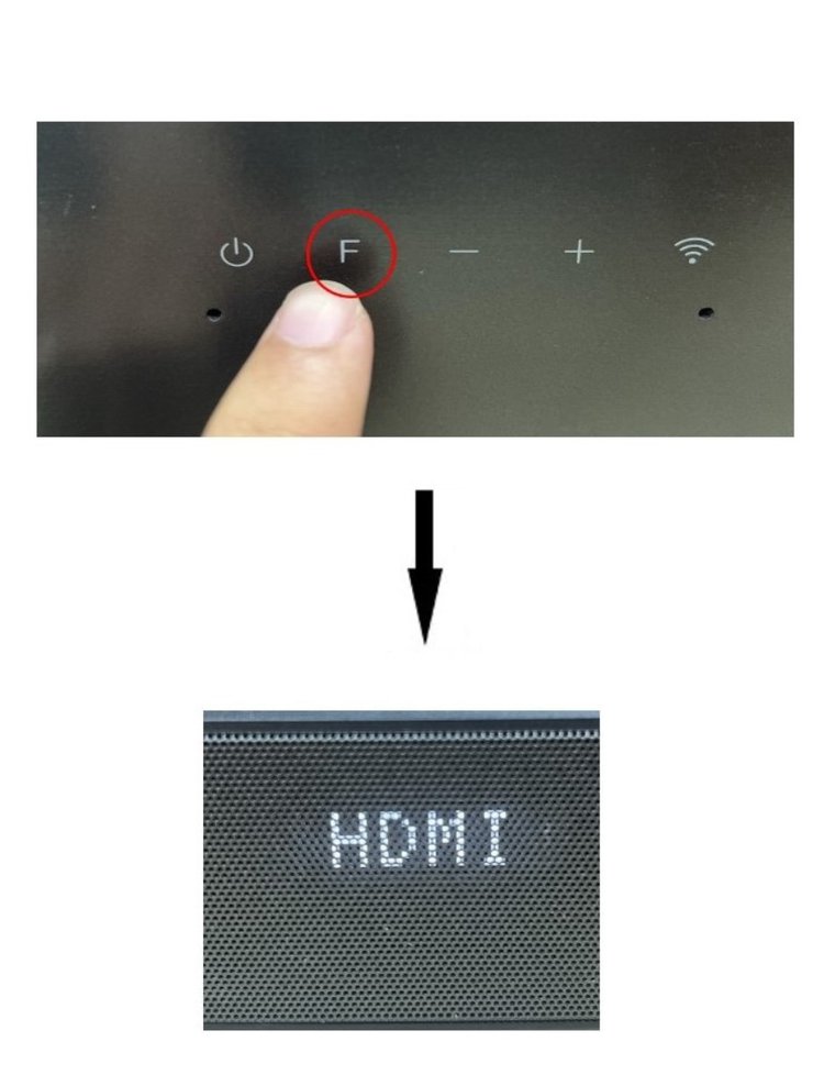 Switch the connection mode on the soundbar to HDMI