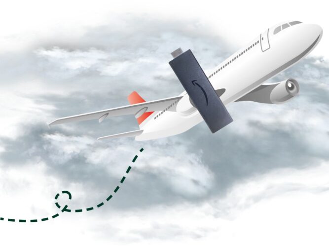 animated airplane carries a fire tv stick 4k