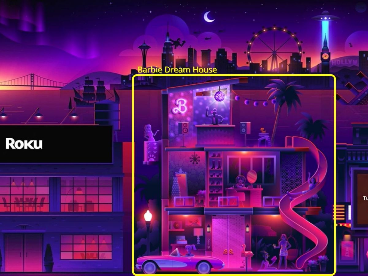 barbie dream house hint in a roku screensaver