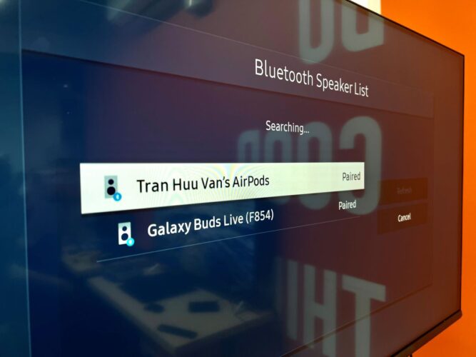 bluetooth feature on a samsung tv