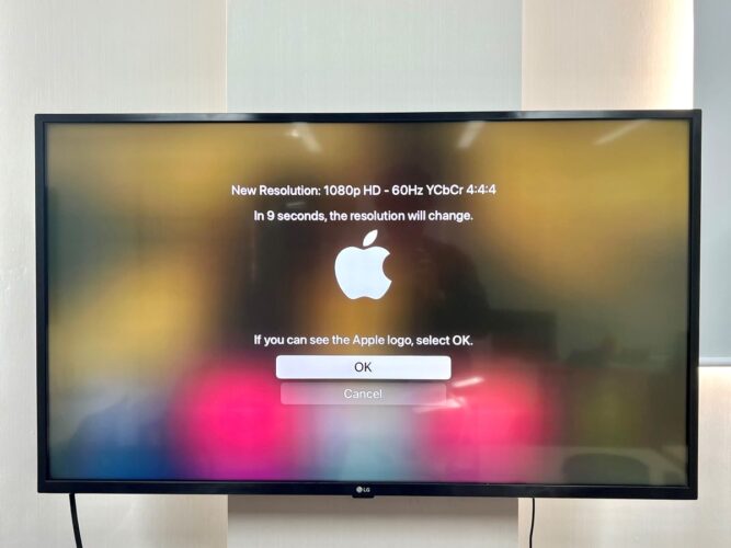 change resolution automatically every 20 seconds on an apple tv