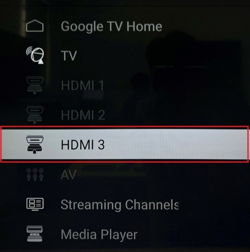 choose HDMI input on TCL TV