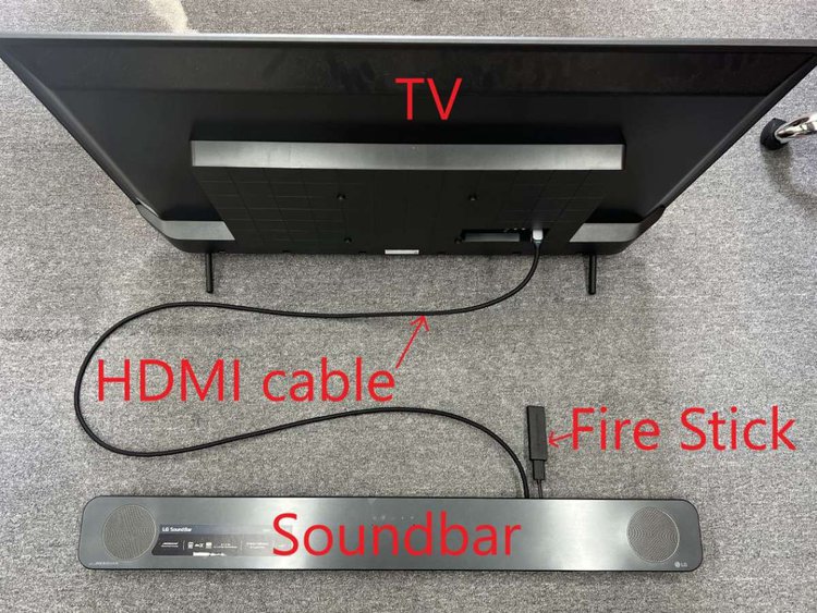 connect Fire Stick to a soundbar using the HDMI pass-through feature