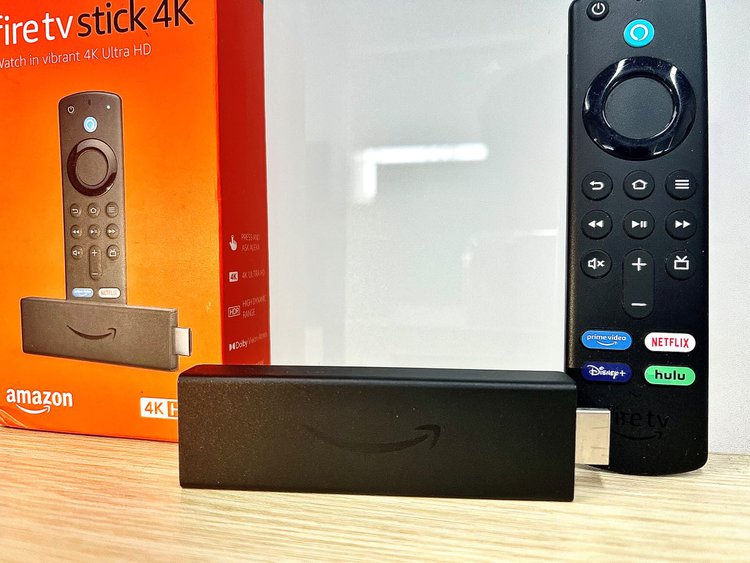 fire tv stick 4k on a table