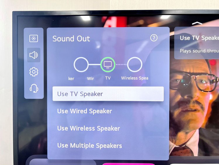 lg tv's sound out settings