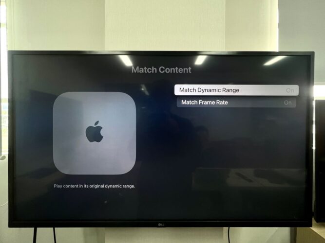 match content feature on an apple tv