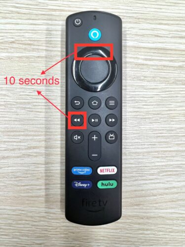 press and hold the up and rewind buttons for 10 seconds to change resolution of a fire tv stick