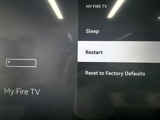 restart your fire tv stick