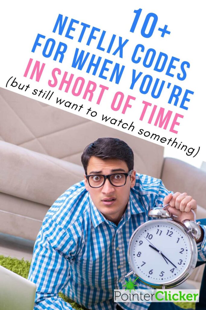 a terrified man holding a clock with the text 