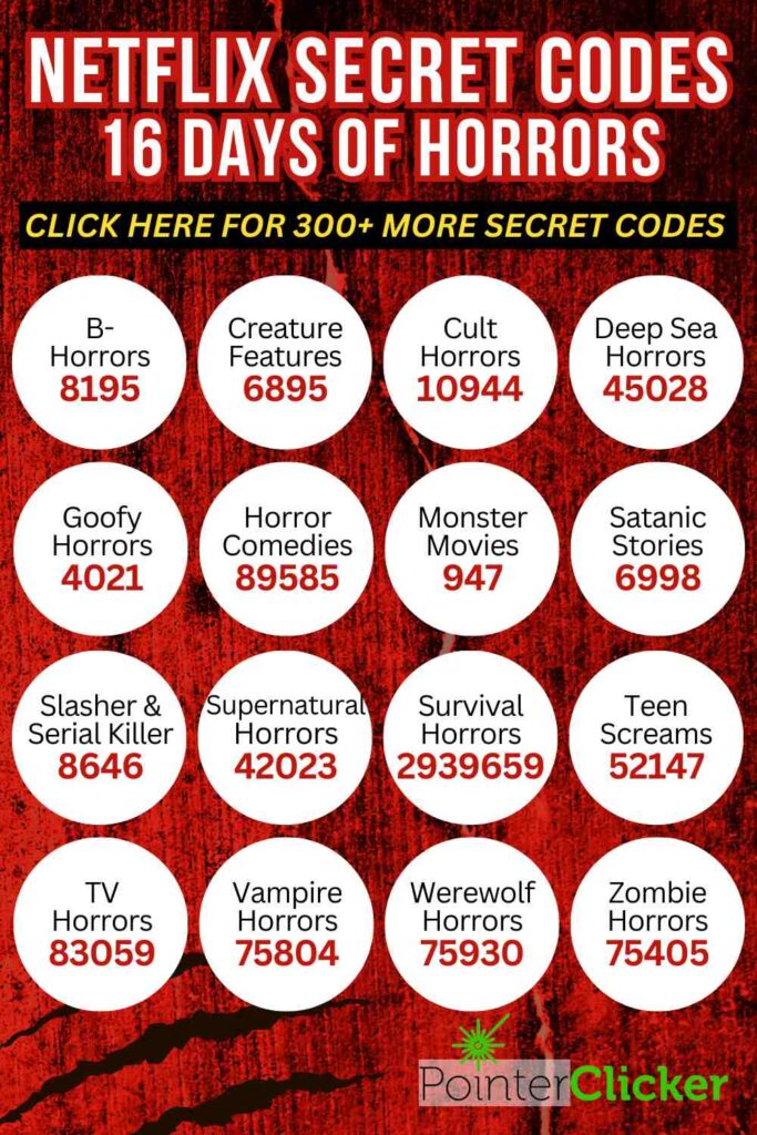 full list of 16 netflix secret codes for horror movies 2023 updated