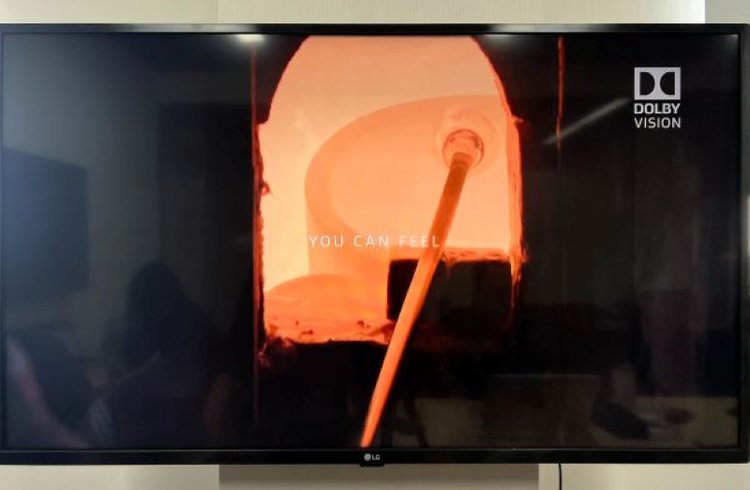 a Dolby Vision video playing on a LG TV