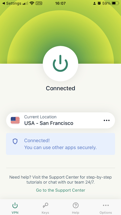 express vpn on iphone