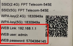 information on a router label