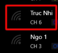 the neighbor network also using wifi channel 6