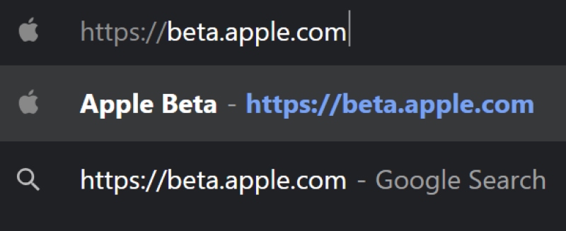 access the beta.apple.com site on a web browser