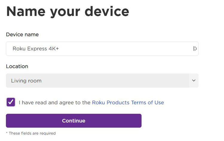 activation link of a roku device