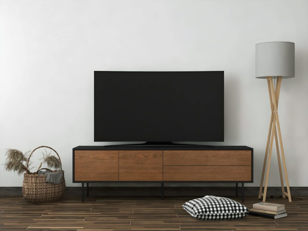 choose a TV stand with an outlet