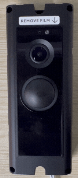 gif showing ring doorbell pro flashing right-half white light
