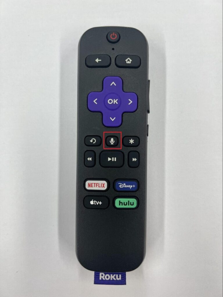 press the Menu button on the Roku remote