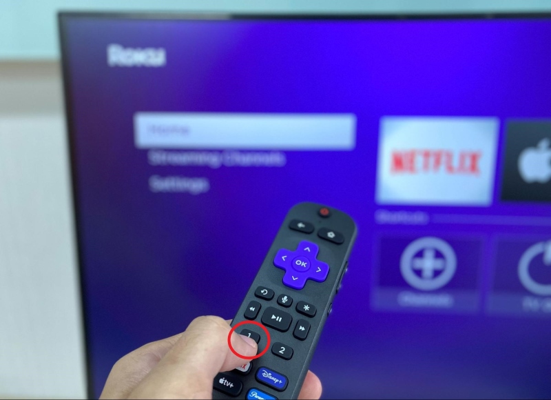 press the shortcut button 1 on the Roku remote
