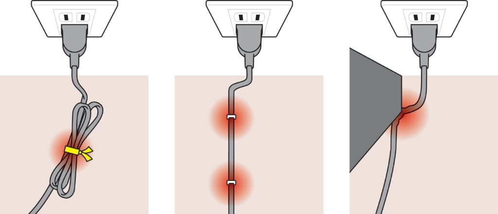 safety considerations when hiding TV wires