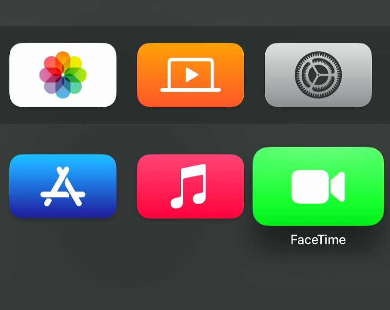 select FaceTime on Apple TV