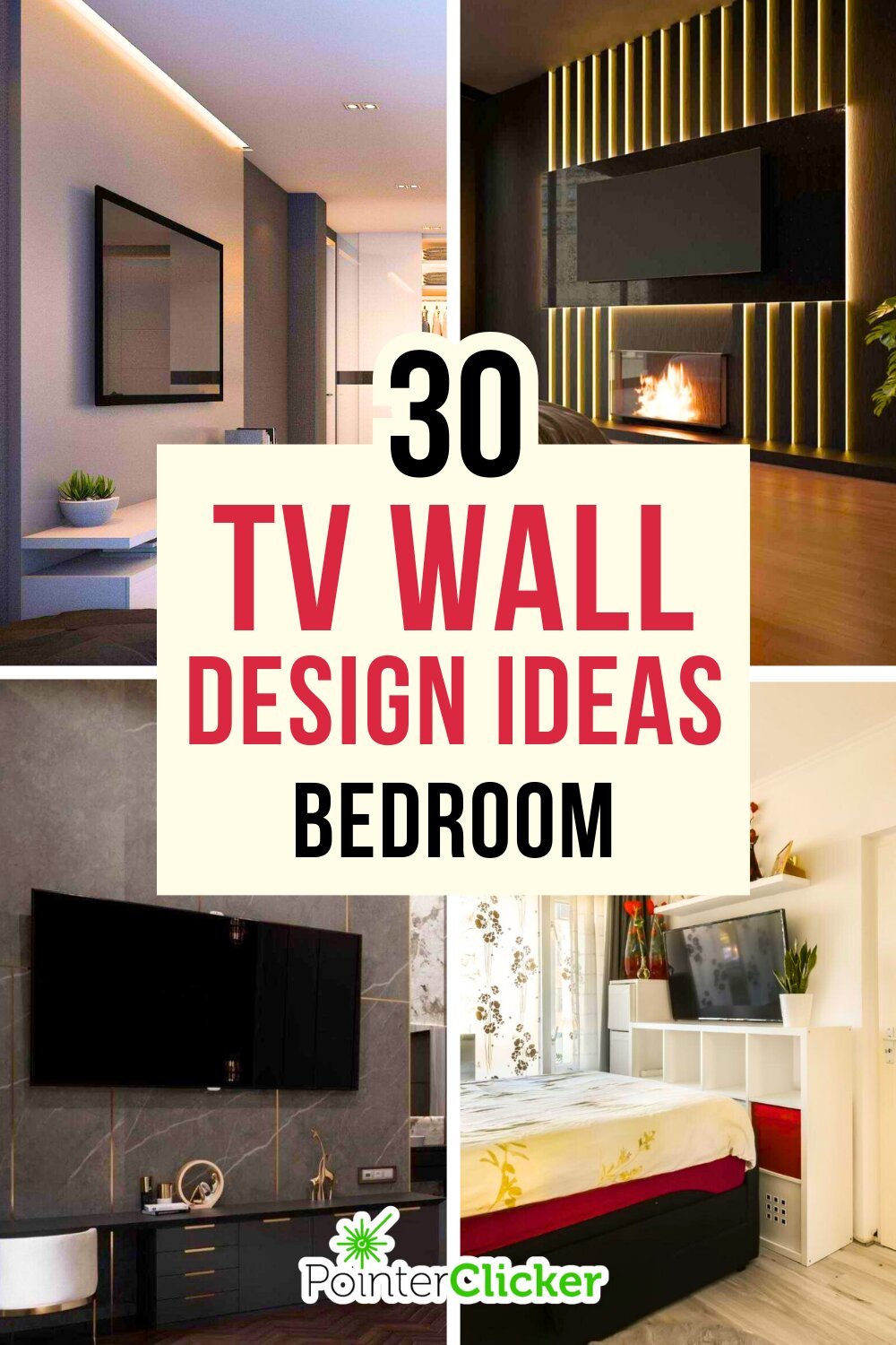30 Bedroom TV Wall Designs to Create Your Dream Space