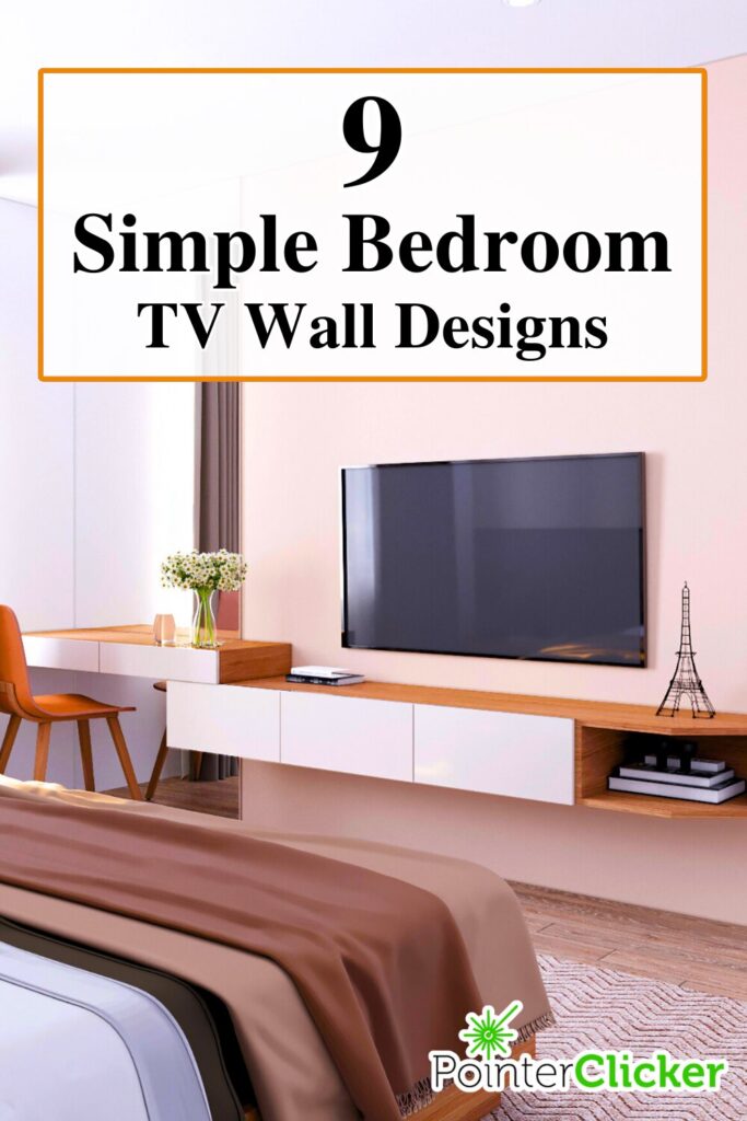 9 simple bedroom tv wall designs 