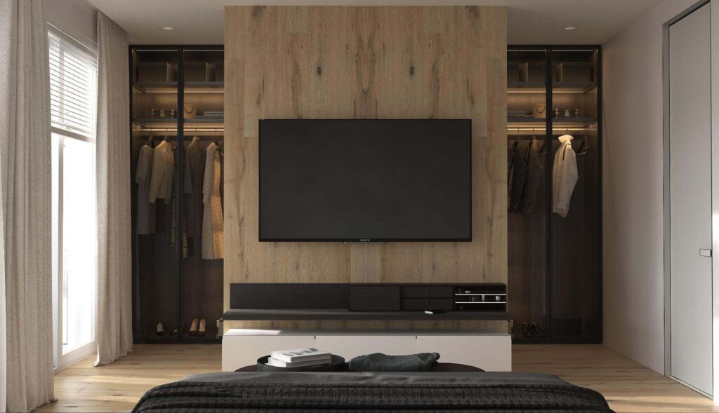 Bedroom TV Wall Design #26 