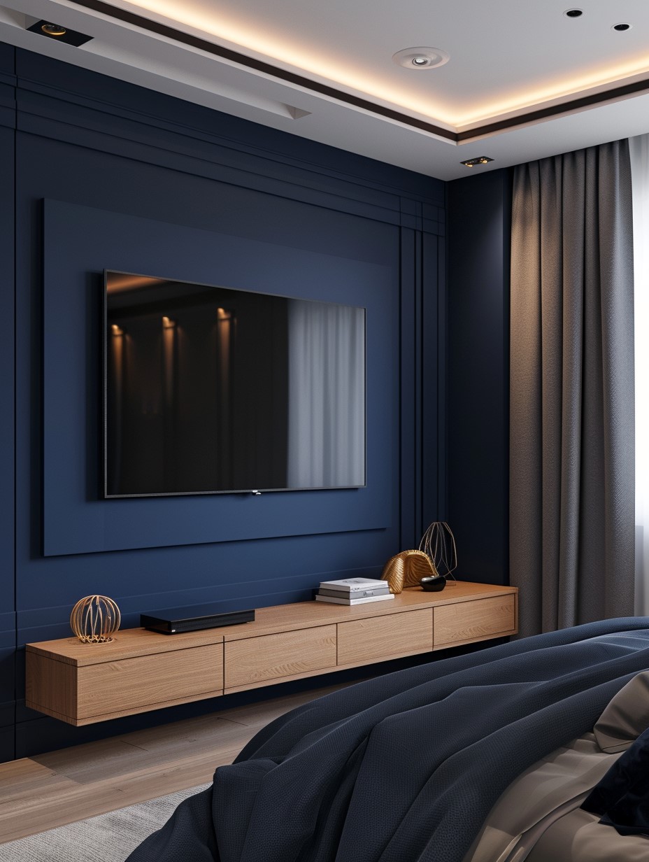 Modern Simple Bedroom TV Wall 6