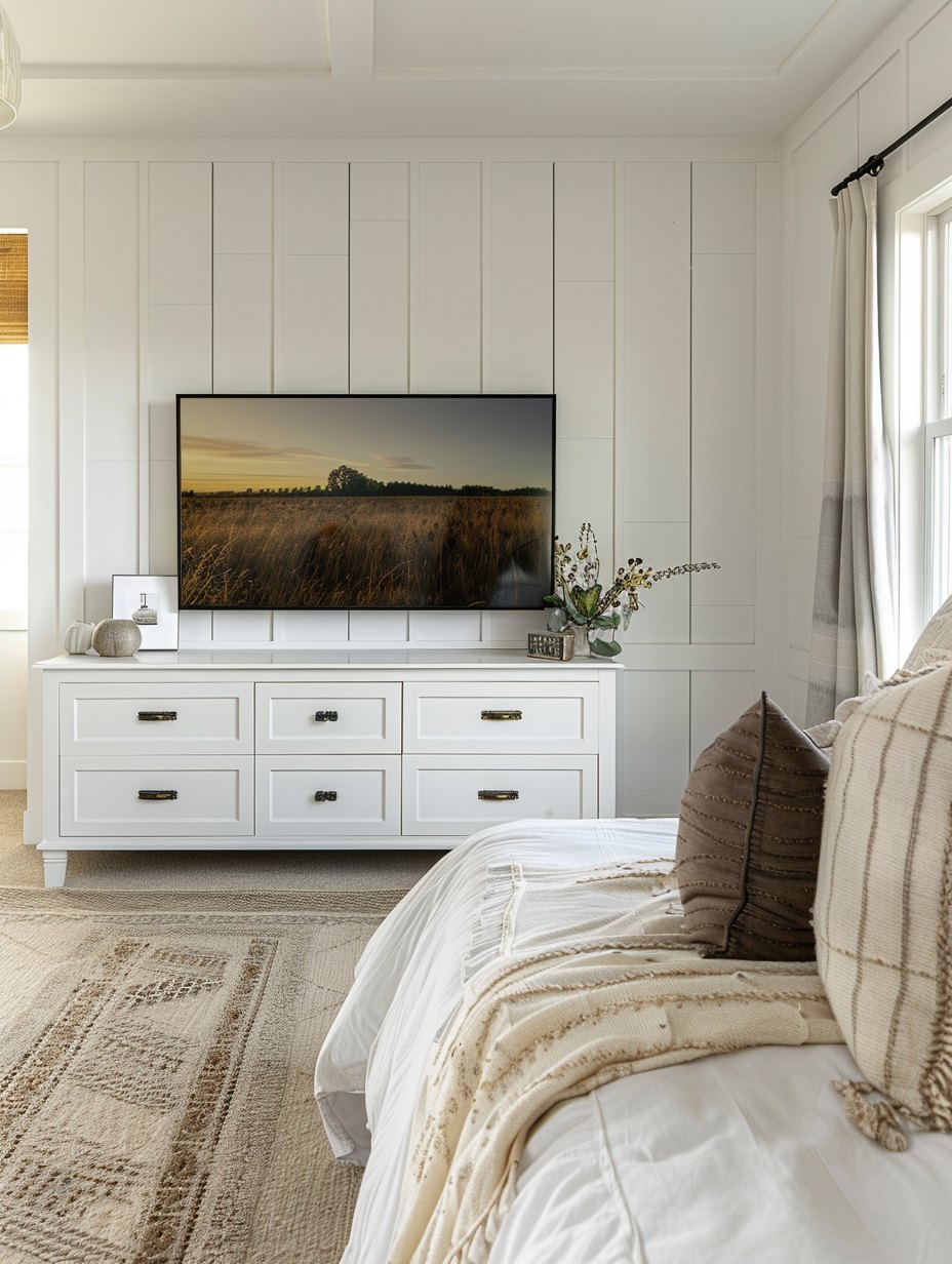 Modern Simple Bedroom TV Wall 7