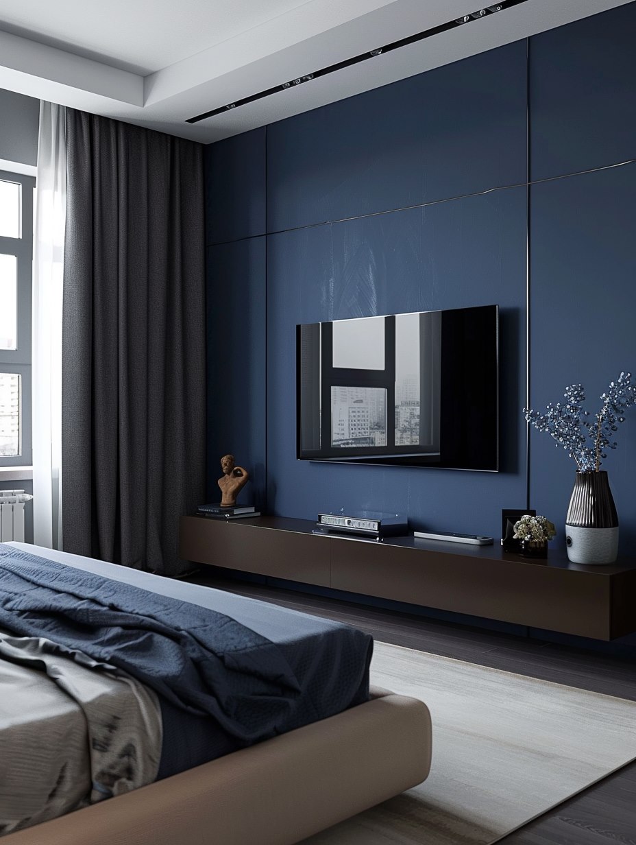 Modern Simple Bedroom TV Wall 8