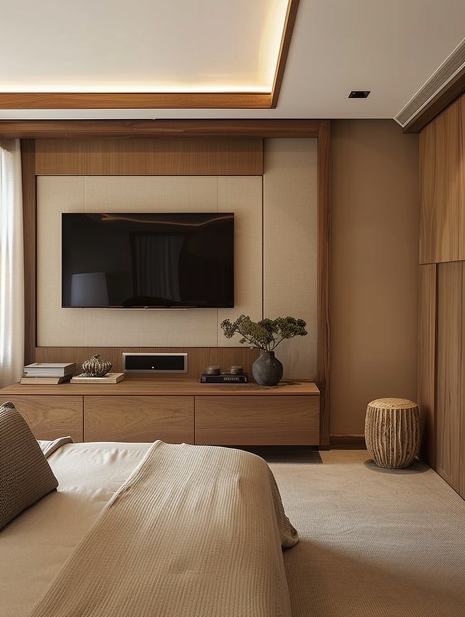Modern Simple Bedroom TV Wall 9