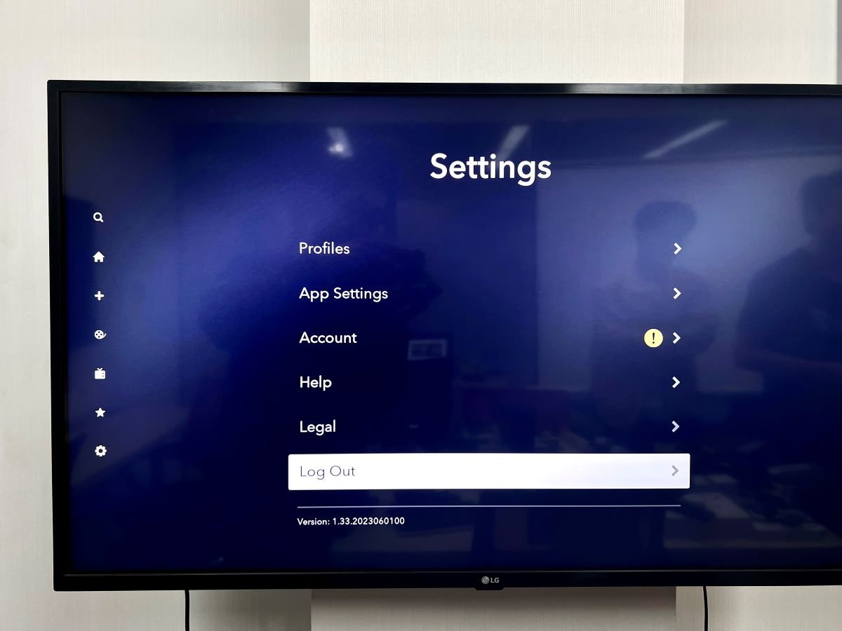 log out option on disney plus