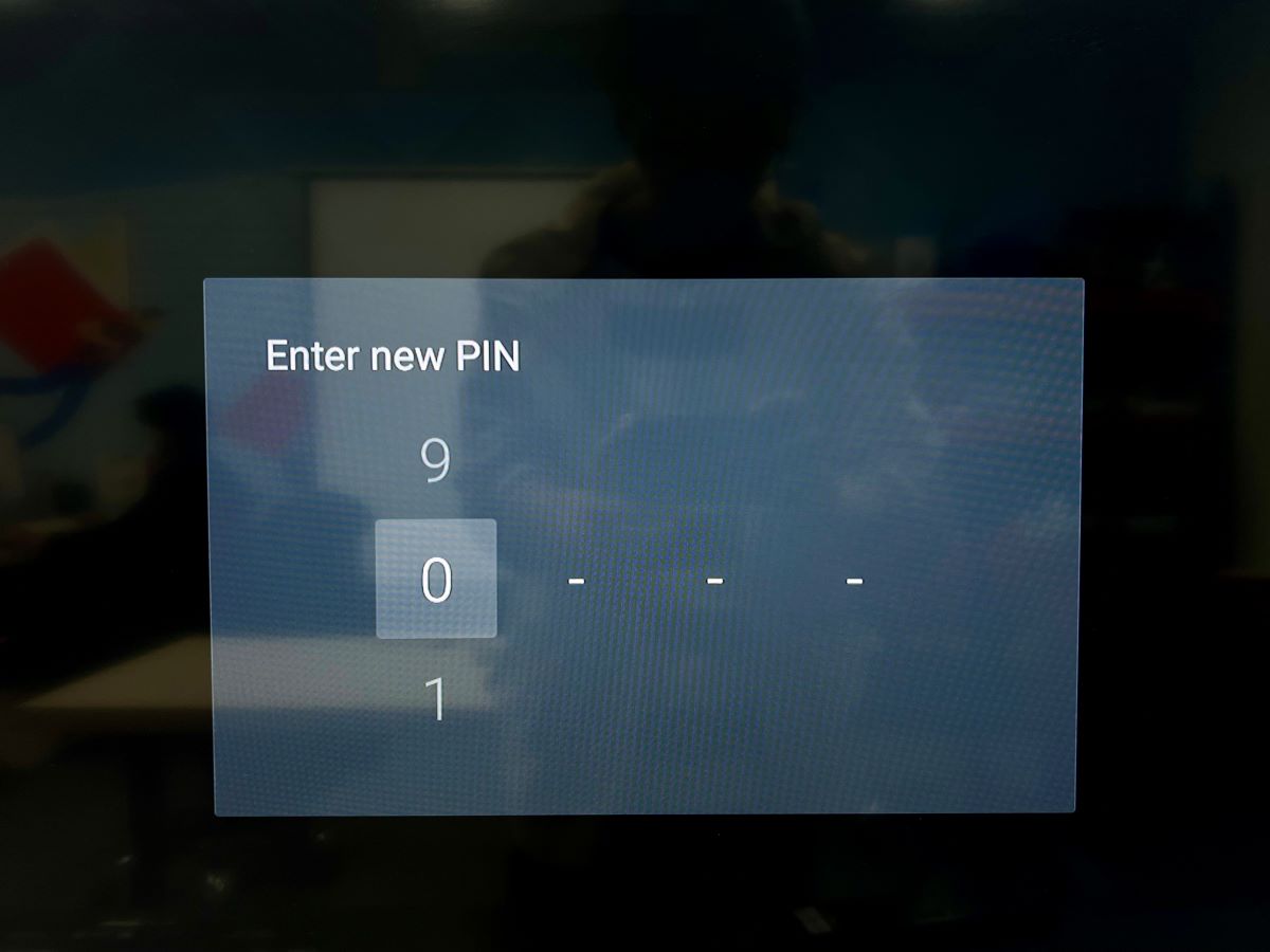enter new PIN on a sony tv