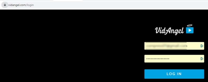 log in to a VidAngel account