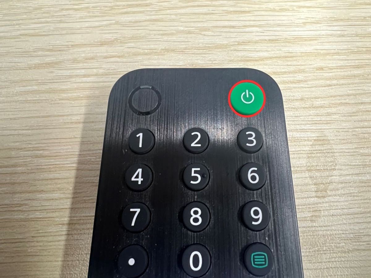 power button on a sony tv remote is highlighted