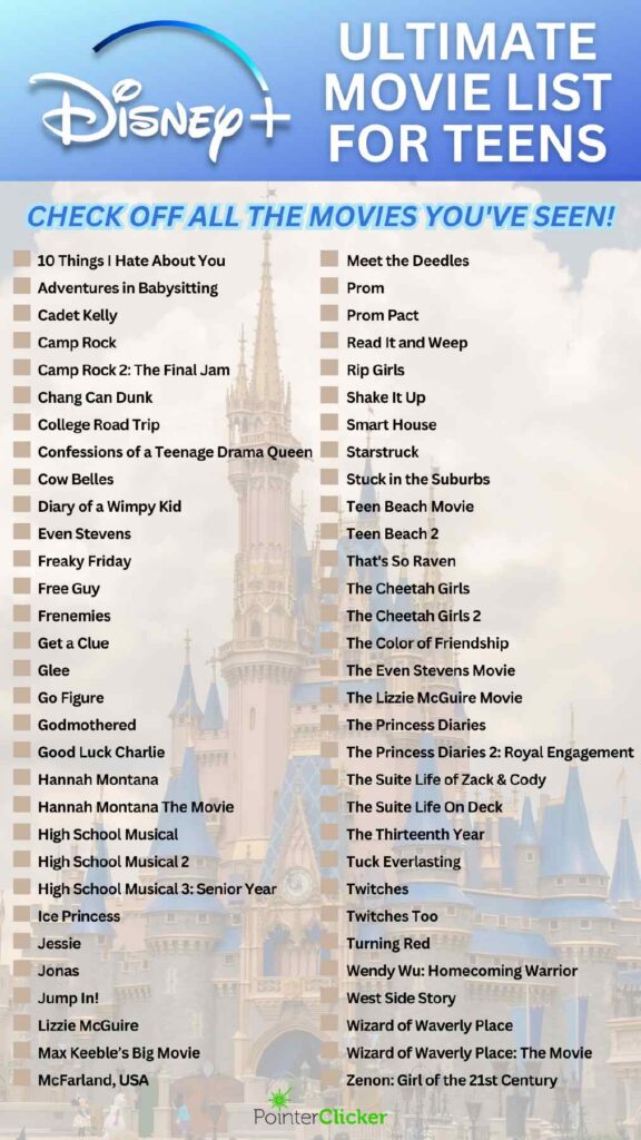 ultimate Disney Plus movie list for teens