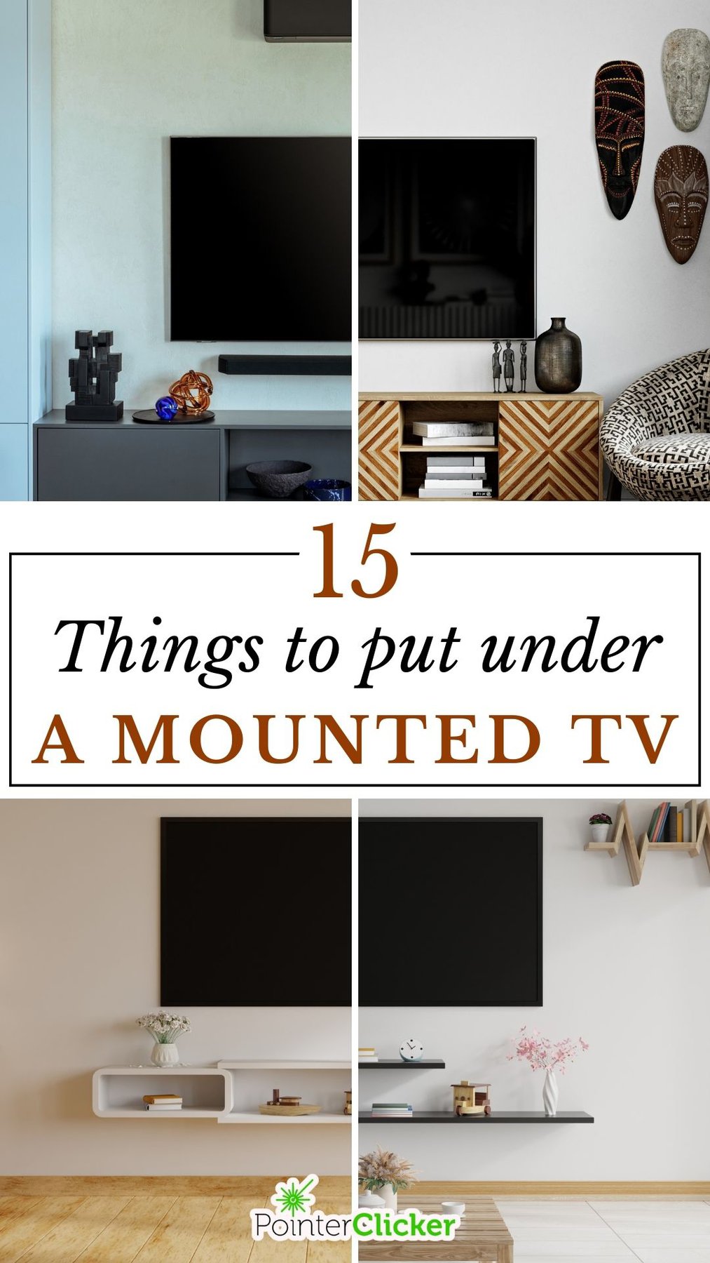 Home Inspo: 15 Things to Put Under a Mounted TV