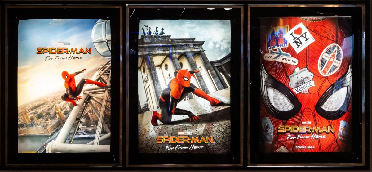 3 posters of Spiderman