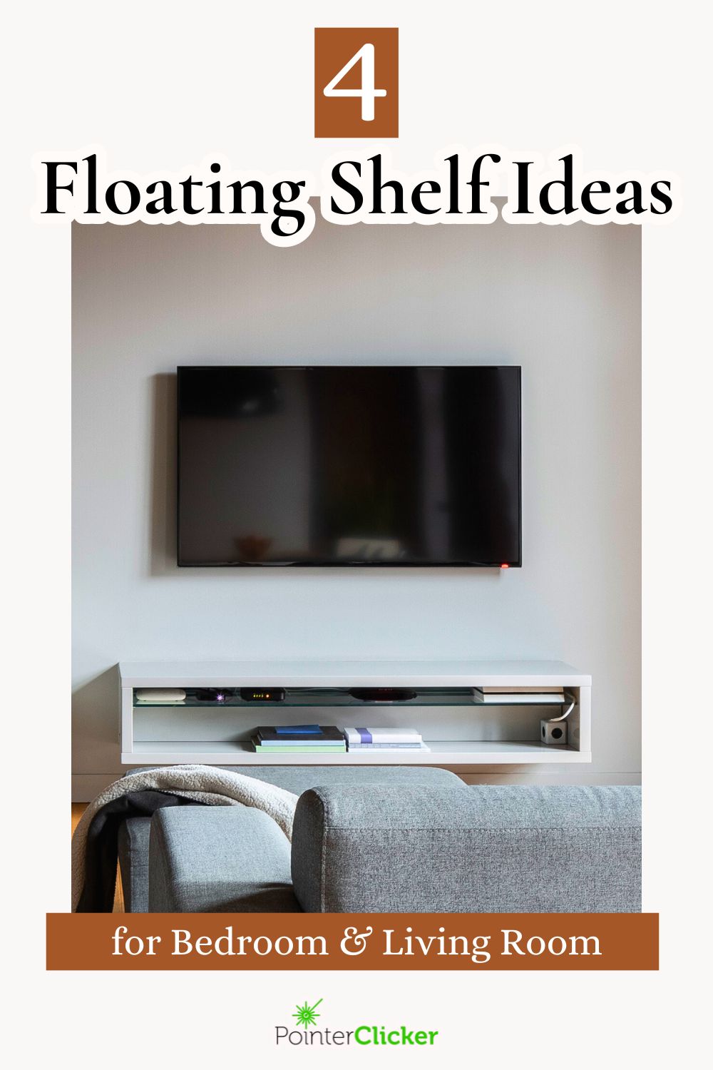 4 floating shelf ideas for bedroom and living room